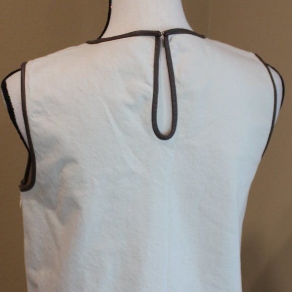 "KATE SPADE" LEATHER TRIM RUFFLE HEM DRESS SZ 6 - Picture 5 of 7